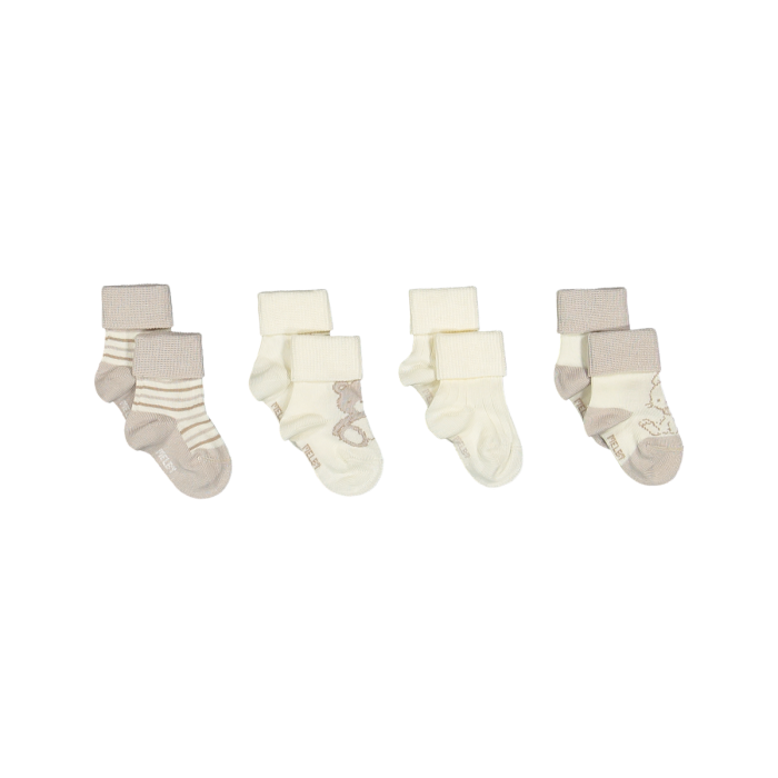Set 4 Paia Calzini in Cotone con Orsetto Melby