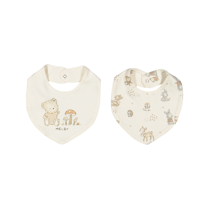 Set 2 Bavaglini Bandana Animali Bosco Melby