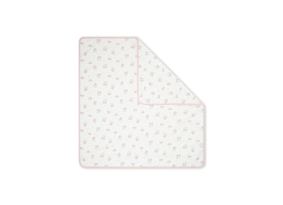 Copertina fantasia stampata con bordo rosa