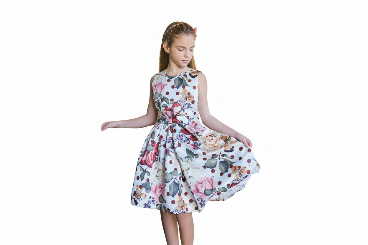 ABITO IN MIKADO E TULLE