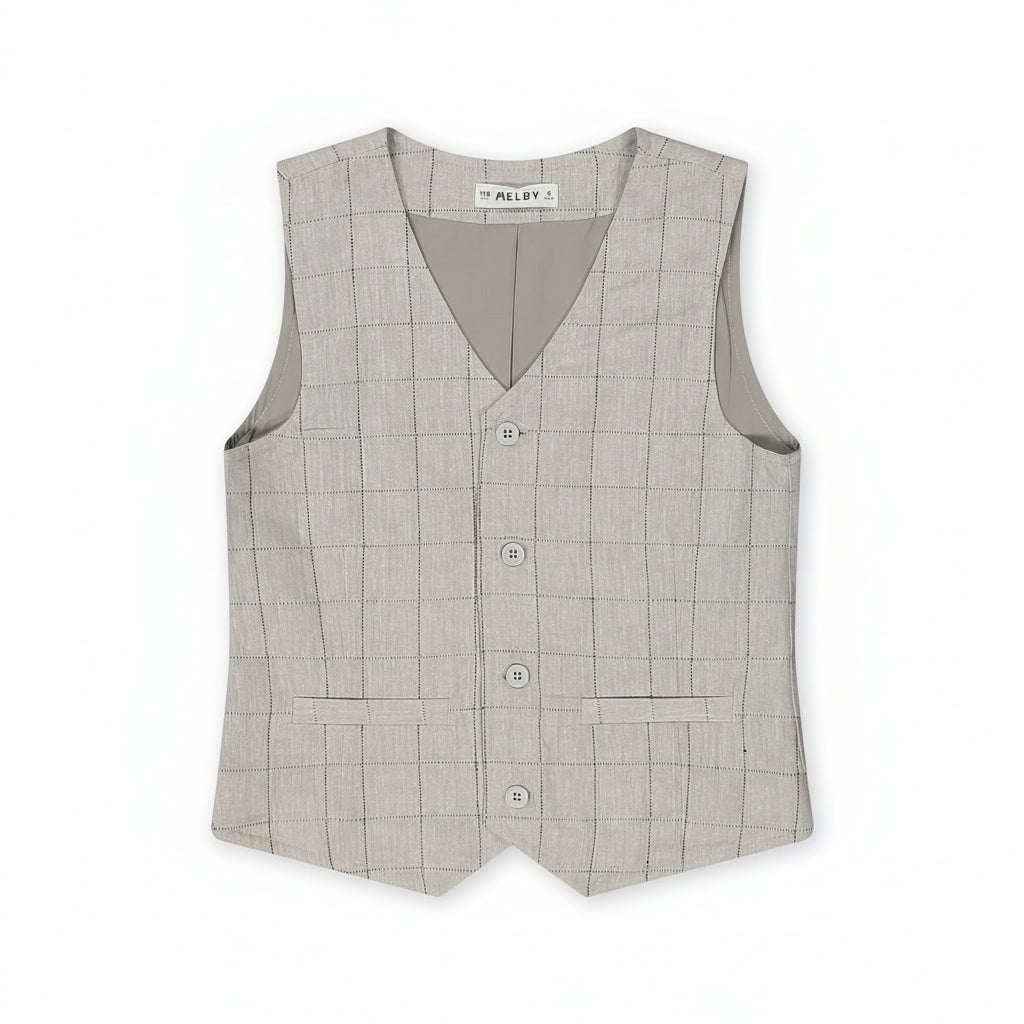 GILET MISTO LINO