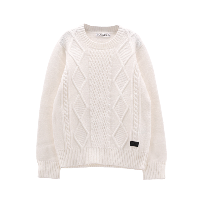Maglione Tricot Trecce e Rombi Melby