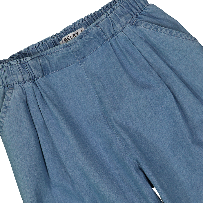 Pantalone palazzo in chambray per ragazza