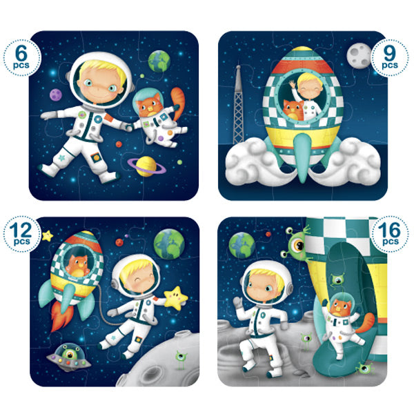 4-in-1 Astronaut Progressive Puzzle