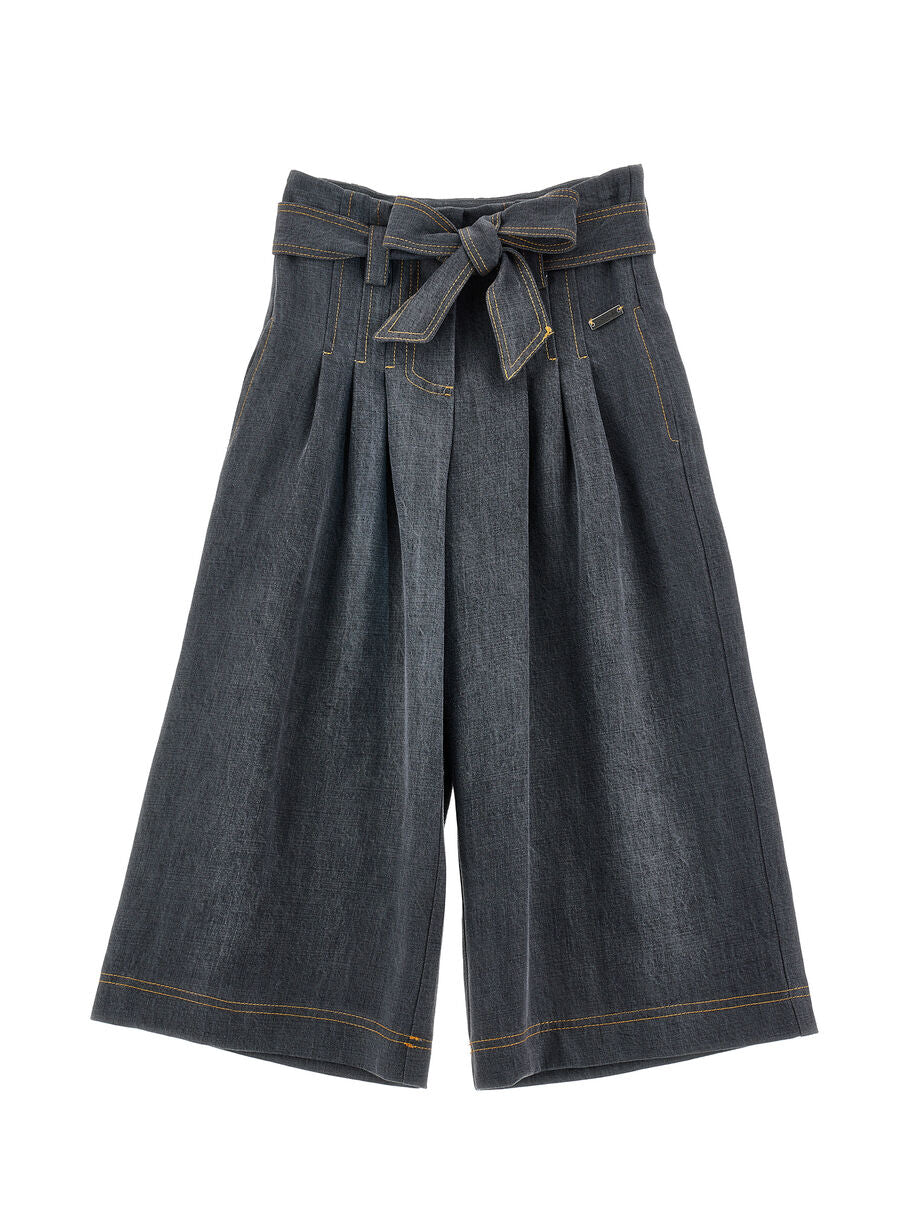 Pantaloni Culotte con cintura Monnalisa