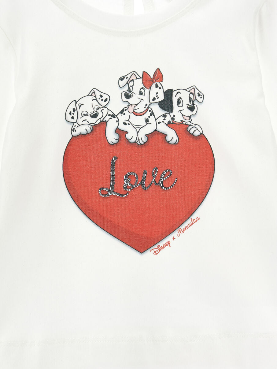 T-shirt Cuori e Dalmata Monnalisa