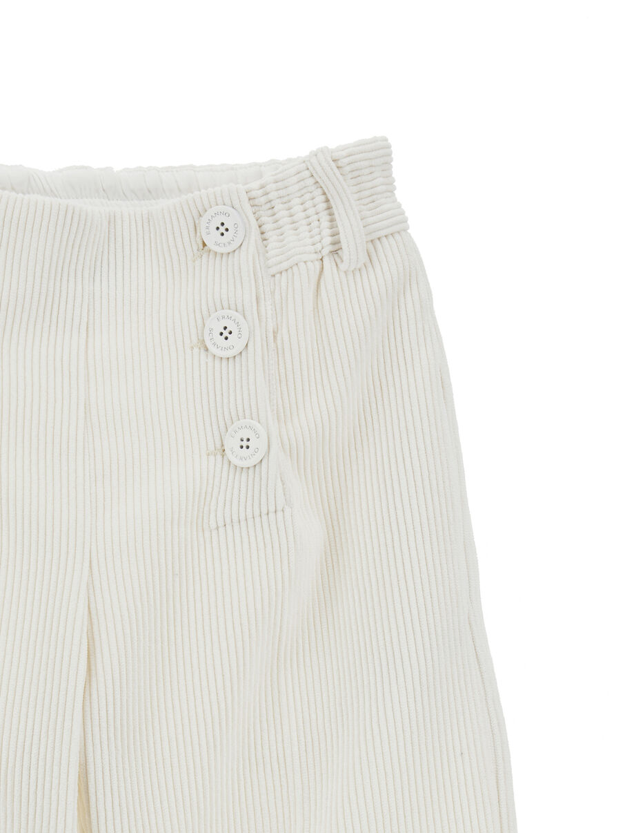 Pantaloni wide leg a coste con bottoni Ermanno Scervino