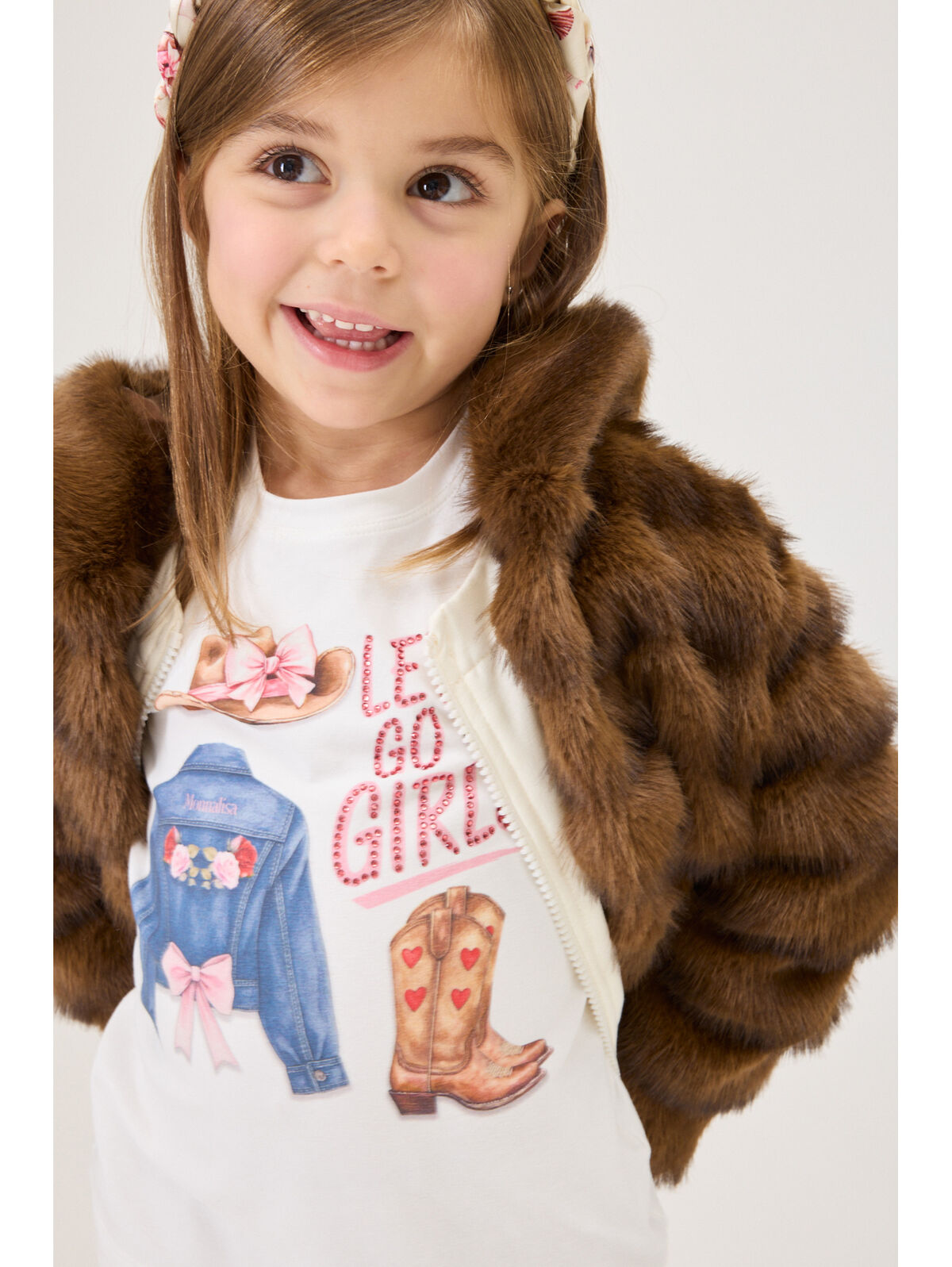 T-shirt Cowgirl Monnalisa con Decorazioni