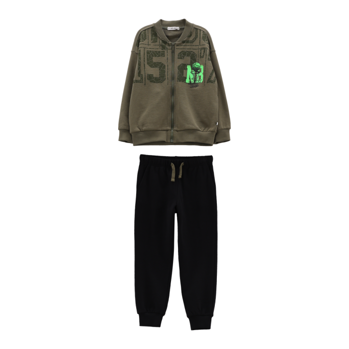 Tuta sportiva con felpa bomber stampata Melby