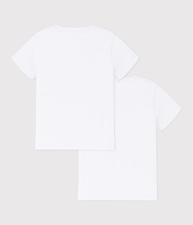 Set di T-shirt a maniche corte in cotone tinta unita Petit Bateau