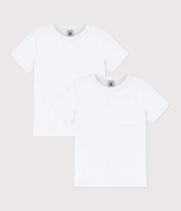 Set di T-shirt a maniche corte in cotone tinta unita Petit Bateau