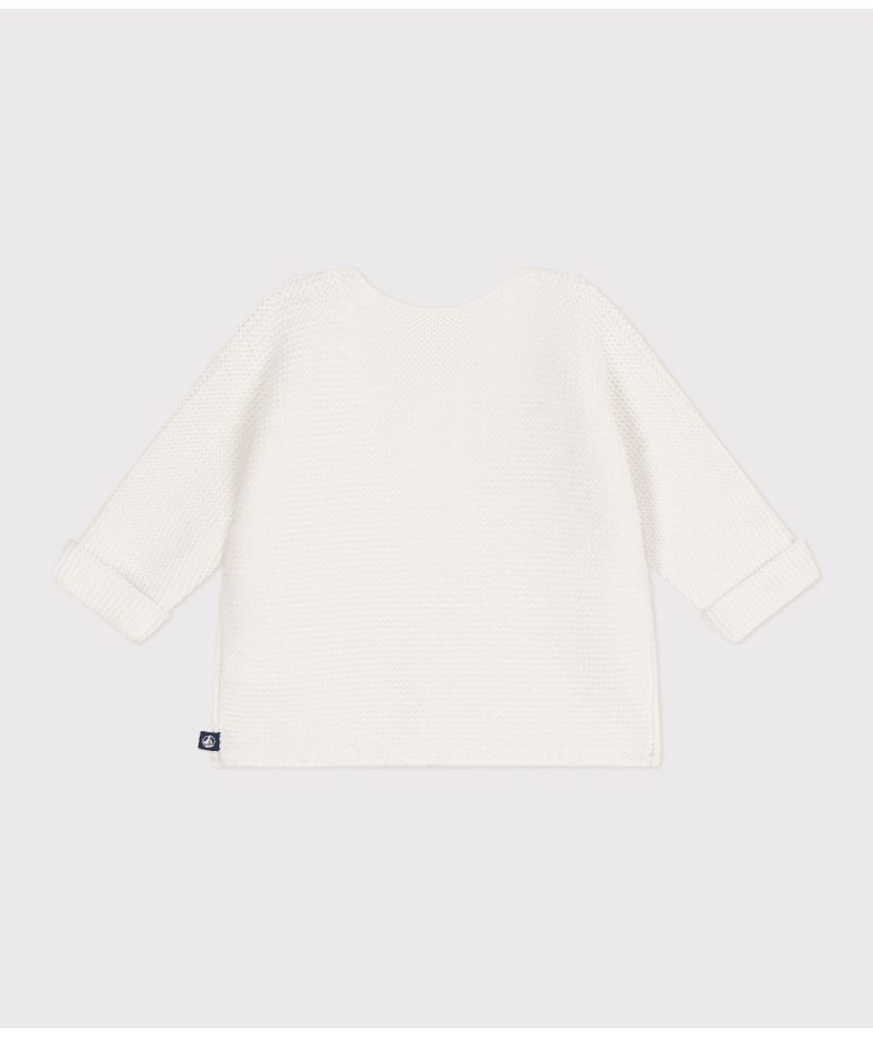 Baby cotton garter stitch cardigan