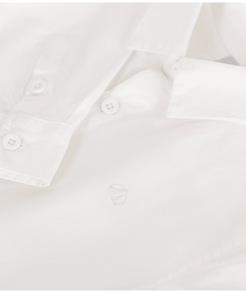 Boy's long-sleeved solid cotton shirt