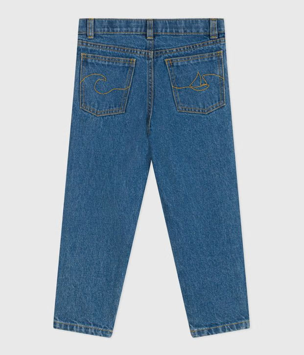 Pantaloni dritti in denim Petit Bateau