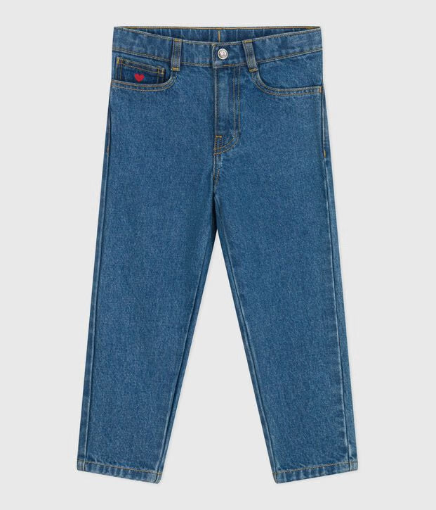 Pantaloni dritti in denim Petit Bateau