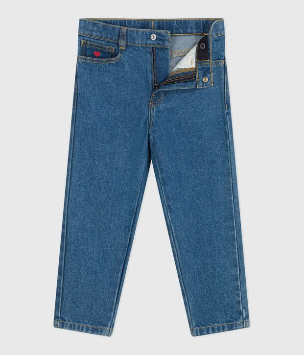 Pantaloni dritti in denim Petit Bateau