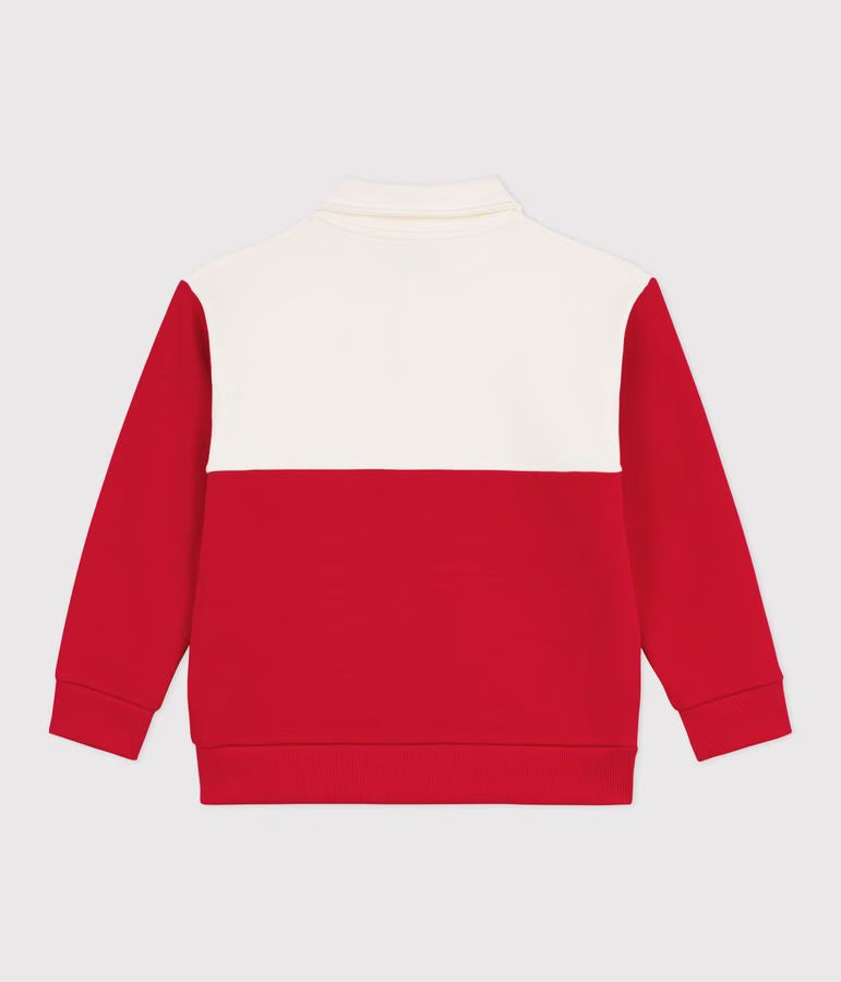 Felpa stile polo in cotone bambino