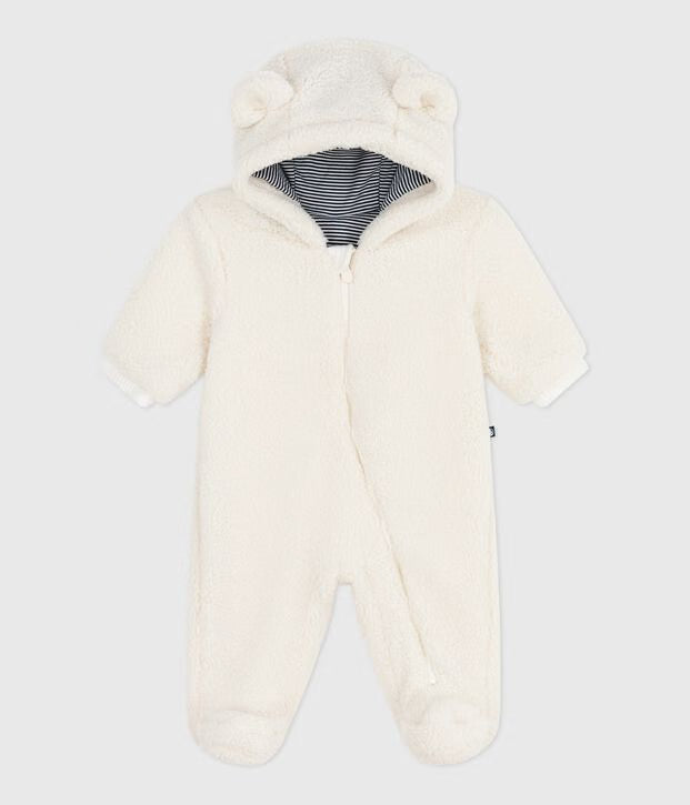 Tuta imbottita unisex per neonato in sherpa Petit Bateau