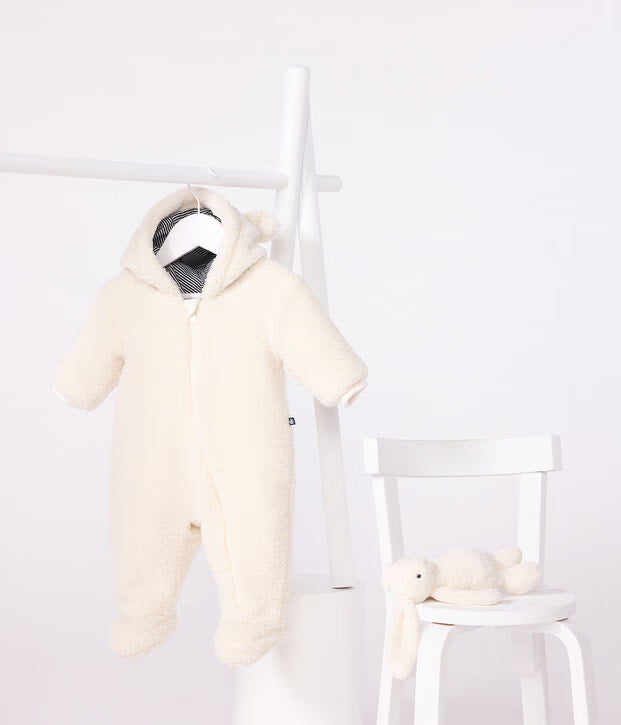 Tuta imbottita unisex per neonato in sherpa Petit Bateau