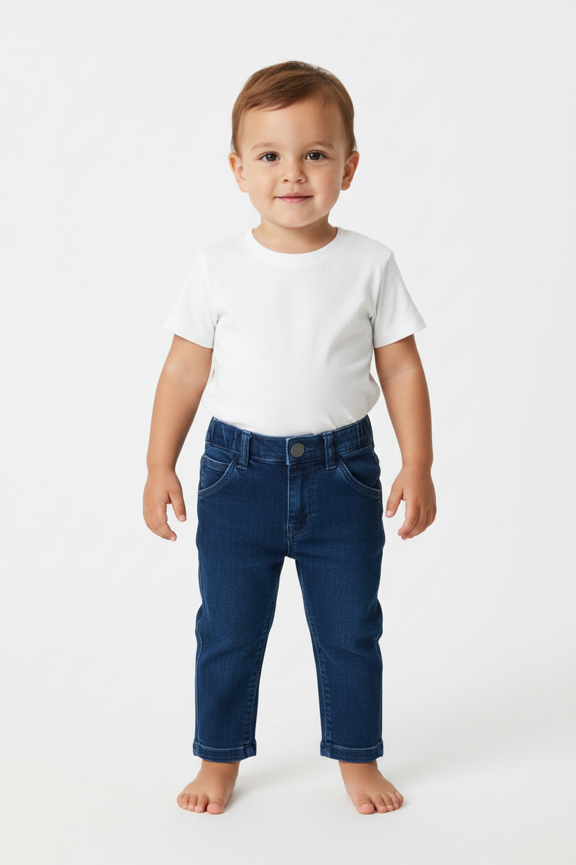 Pantaloni in denim neonato