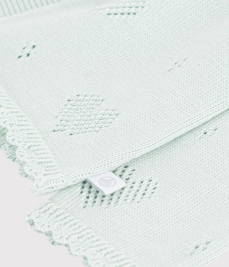 Cardigan in cotone con motivo a cuori neonata