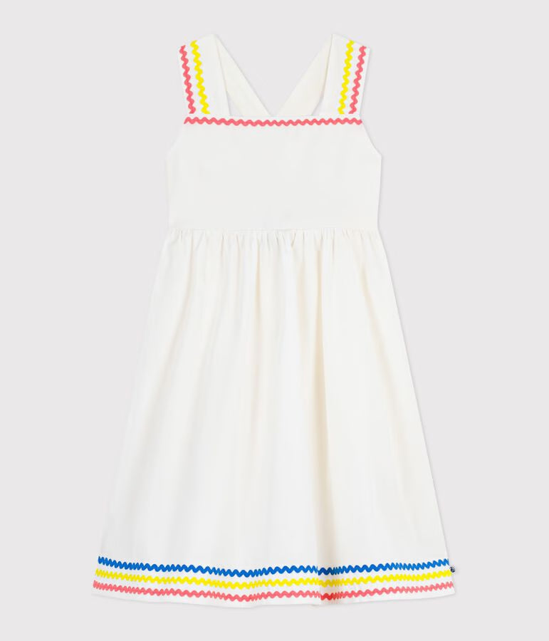 Abito lungo con spalline in cotone bambina
