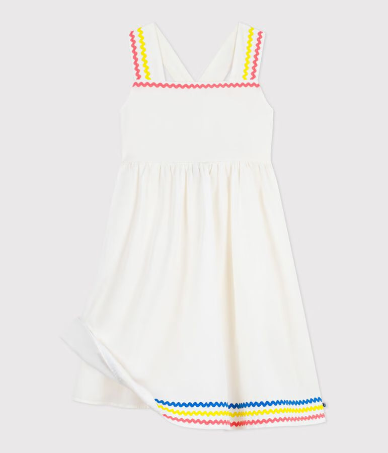 Abito lungo con spalline in cotone bambina