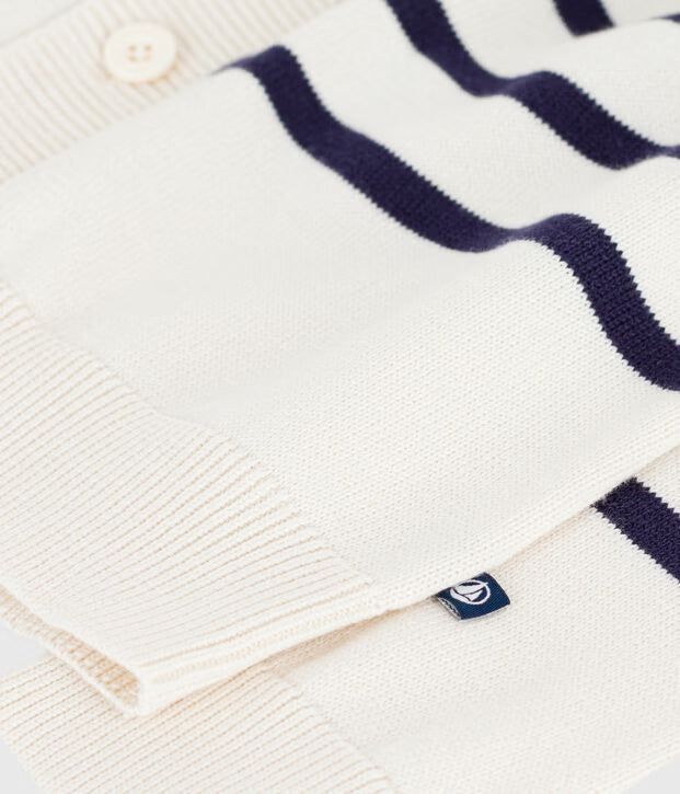 Cardigan in cotone a righe bambino