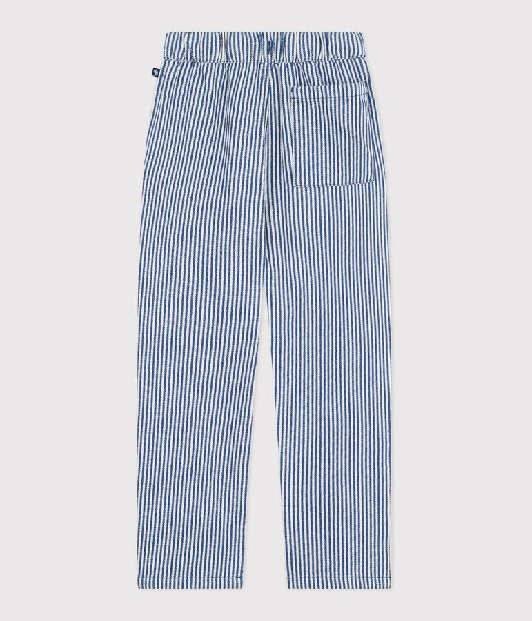 PANTALONI IN COTONE A RIGHE BAMBINO