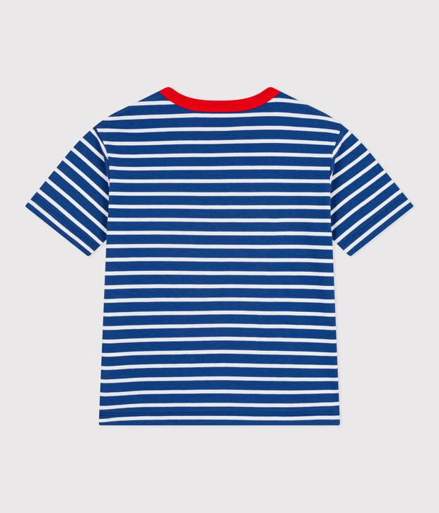 T-shirt a maniche corte in cotone a righe bambino