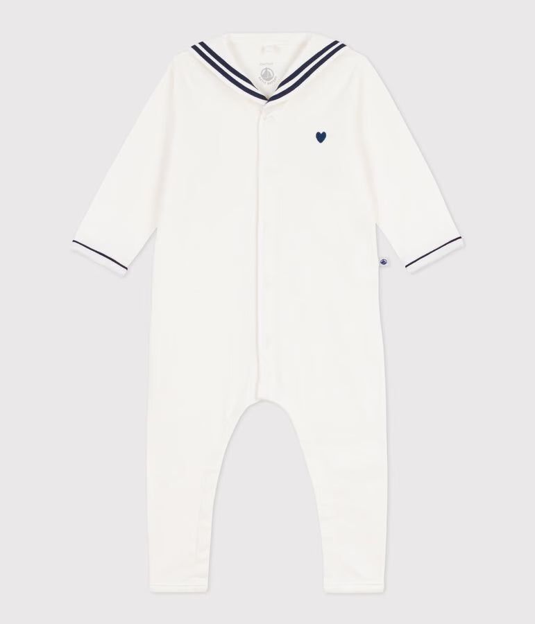 Pigiama senza piedini in cotone neonato con scollo alla marinaraA0F7901 1 39,00€