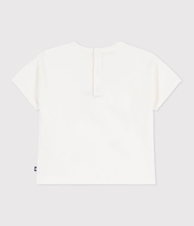 T-shirt a maniche corte in cotone con motivo neonata