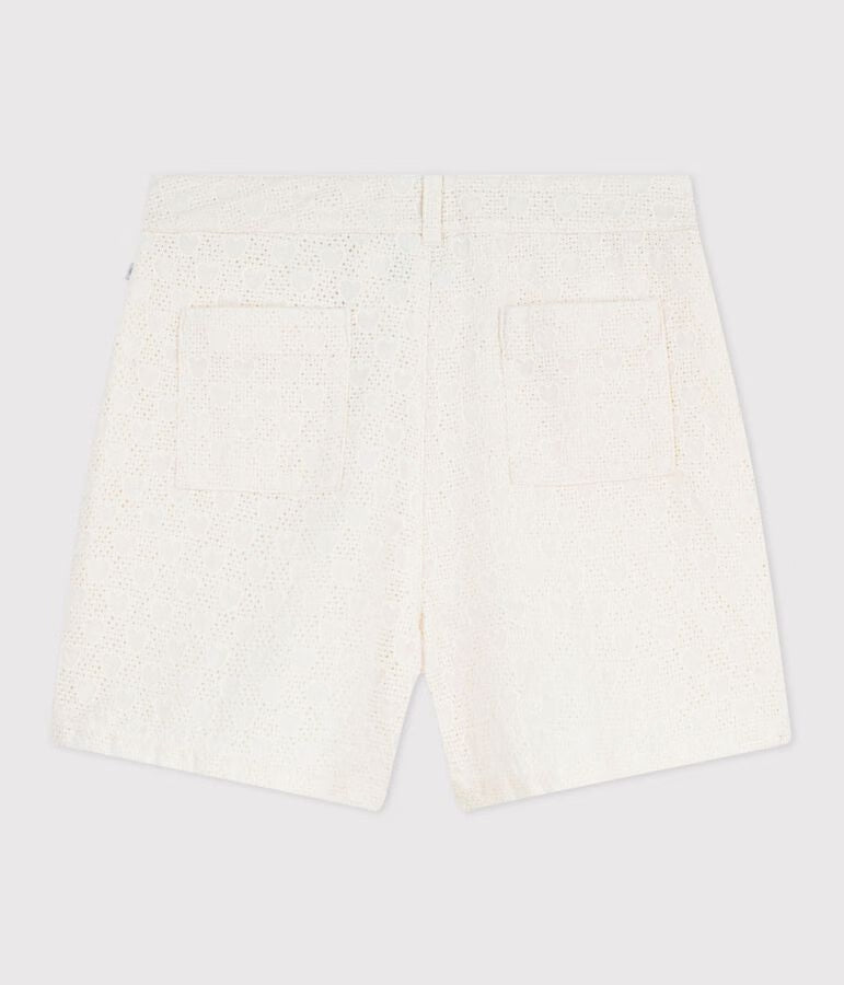 Shorts in cotone con motivi a cuori bambina