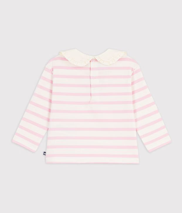 Marinière con colletto in cotone neonata