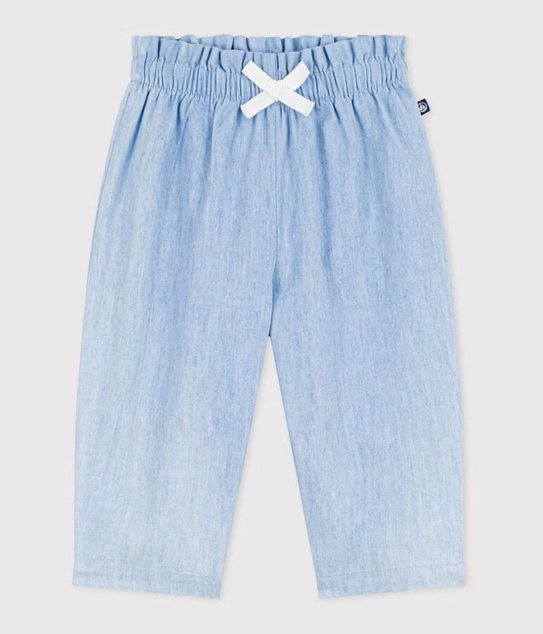 Baby girl chambray trousers