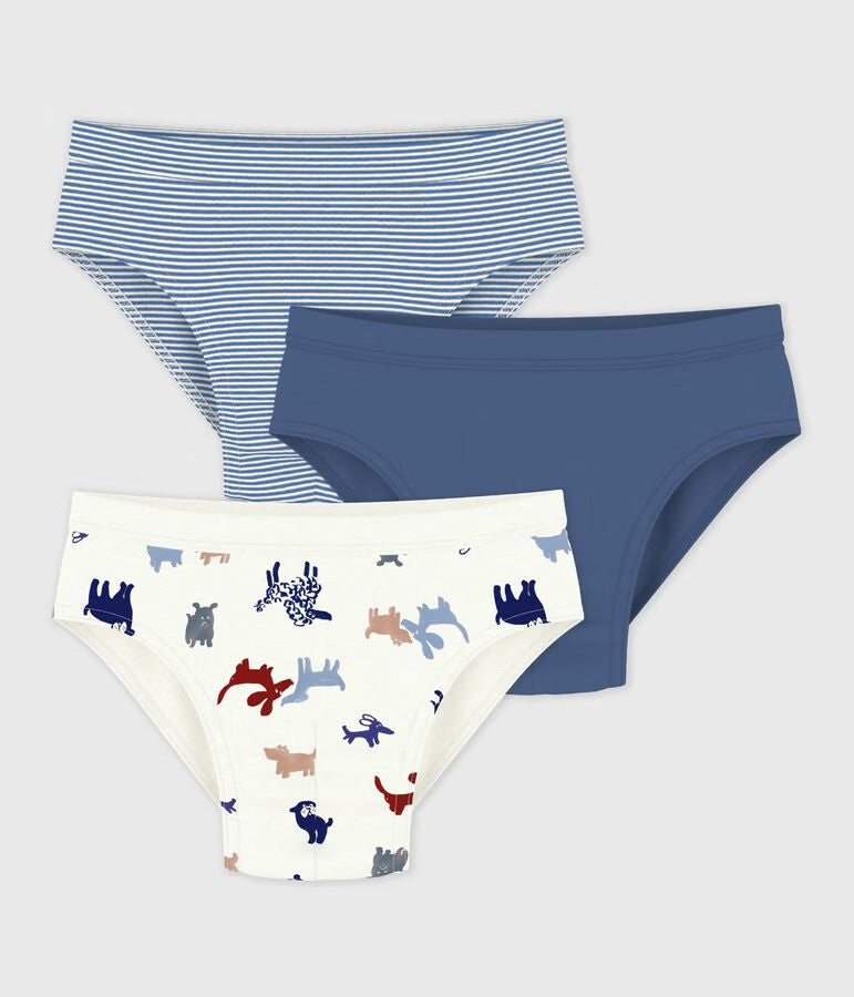 Set di slip in cotone con cani stampati bambino
