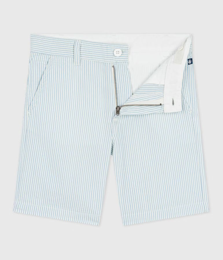 Bermuda in cotone a righe bambino