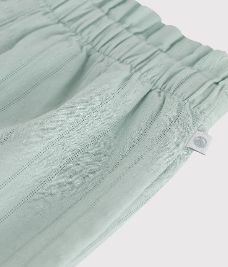 Shorts in cotone tinta unita neonata.