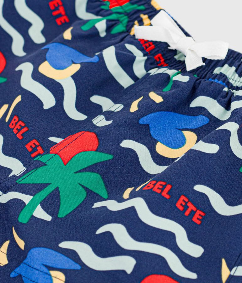 Shorts da bagno con stampa neonato
