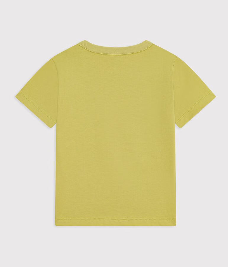 T-shirt a maniche corte in cotone tinta unita bambino