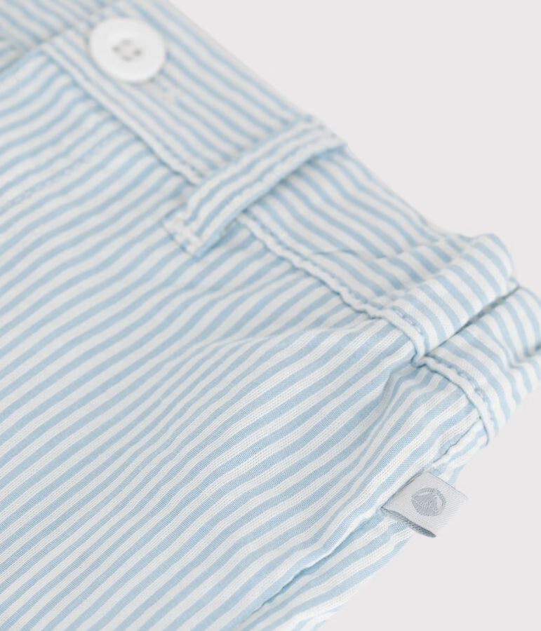 Shorts in cotone a righe neonato.