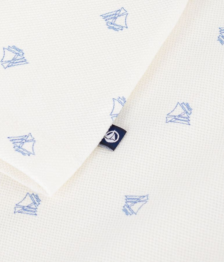 Cotton short-sleeved polo shirt with anchor print for boys