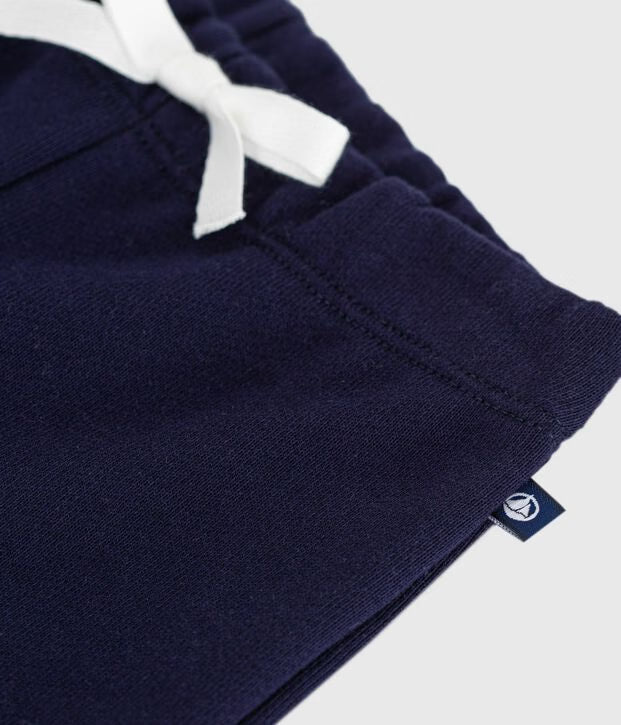 Joggers in cotone tinta unita neonato