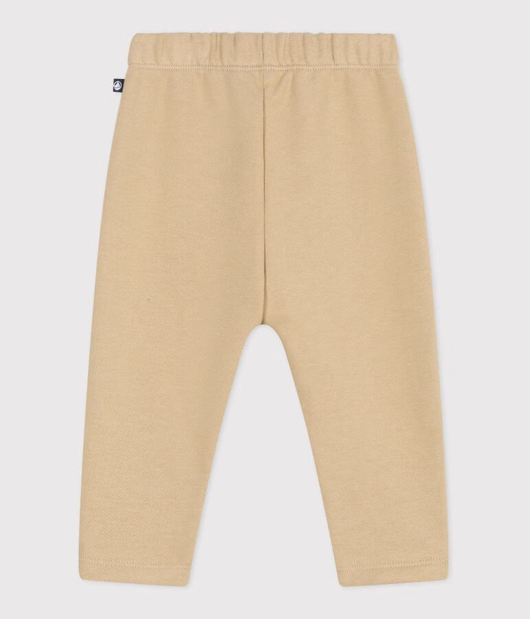Joggers in cotone tinta unita neonato