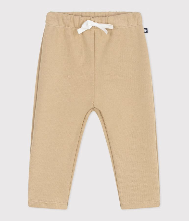 Joggers in cotone tinta unita neonato