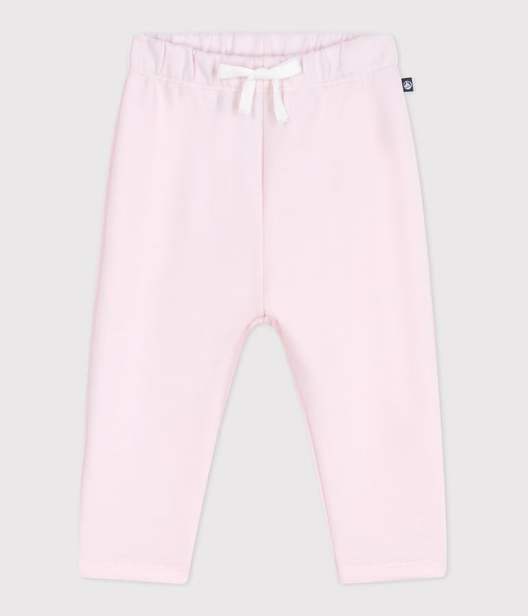 Joggers in cotone tinta unita neonato