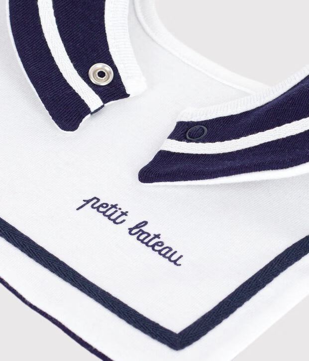 Bavaglino in cotone con treccia Petit Bateau