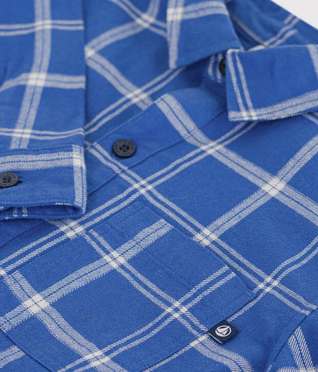Camicia in cotone a quadri Petit Bateau