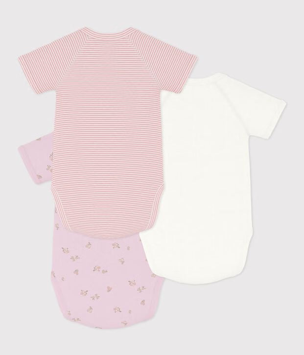 Set di body incrociati a maniche corte in cotone fantasia Petit Bateau