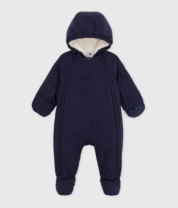 Tutina imbottita in poliestere con fodera in sherpa Petit Bateau